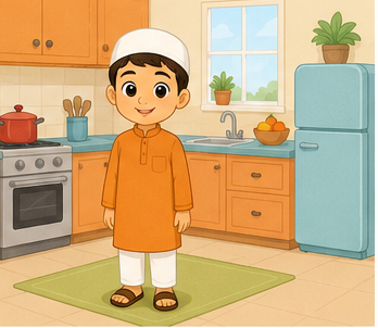 Illustrated boy named Sami